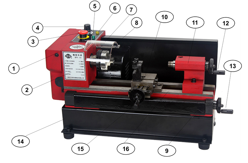 微型車床C0結構圖